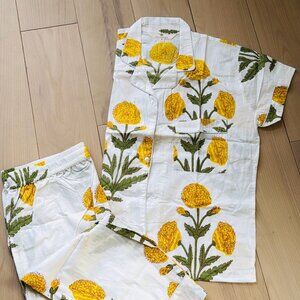 BRAND NEW Hand block print Long Pajamas Set Night Wear Cotton Pajamas Set